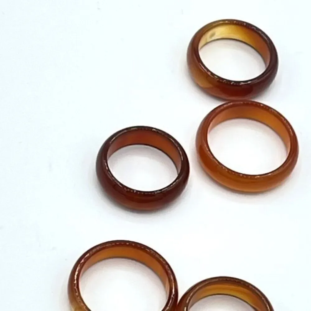 Carnelian crystal stone ring size 7.5 healing all stone no metals